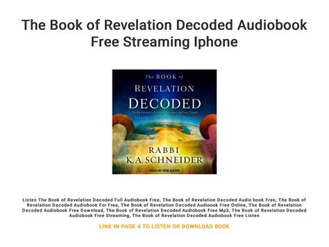 The Book Of Revelation Decoded Audiobook Free Streaming Iphone By