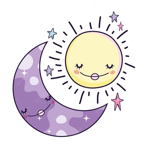 Desenho Da Lua E O Sol