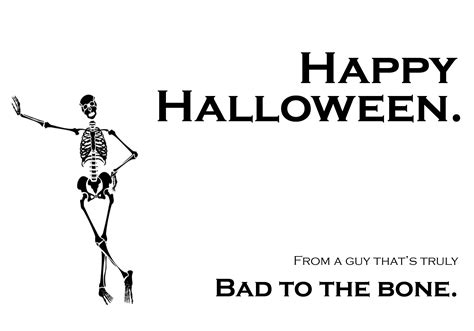 Bad To The Bone Halloween Greeting Card Etsy