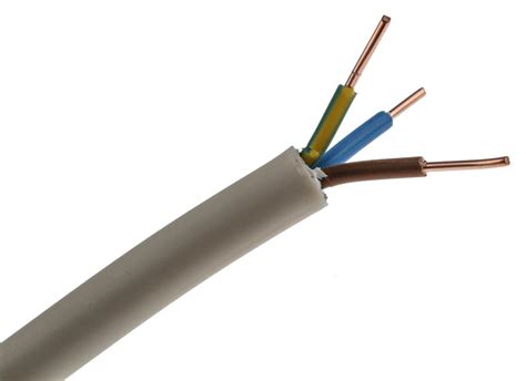 RS PRO 3 Core NYM J Power Cable 1 5 mm² 50m Grey PVC Sheath 500 V