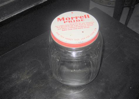 Vintage Morrell Pride Pigs Feet Jar Clear Ribbed Duraglas Etsy