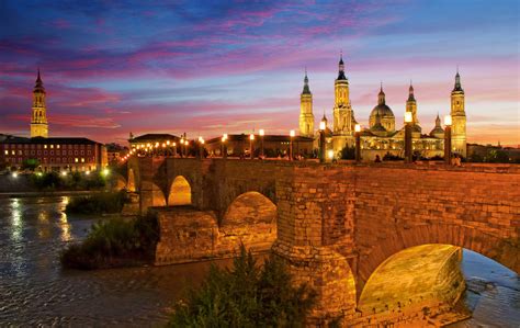 Wallpaper Id 1515190 The River Ebro Stone Bridge Basílica De