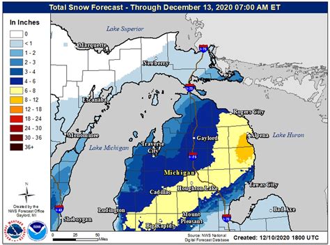 Heavy Snow Location In Michigan Now Has Good Confidence See When Where And How Much