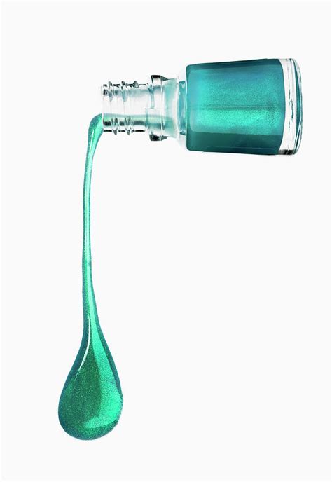 Green Nail Polish Dripping From A Bottle By Larry Washburn