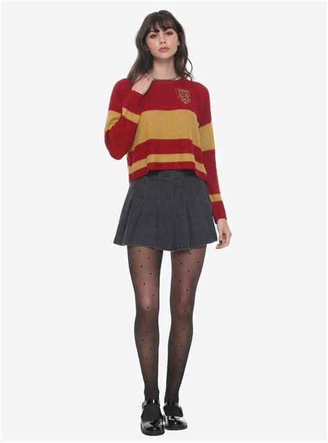Popgear Harry Potter Gryffindor Quidditch Girls Knitted Jumper Burgundy