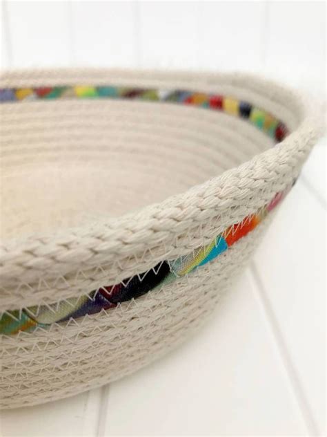 Beautiful Sturdy Coiled Rope Bowl This Bowl Is Medium Sized With A