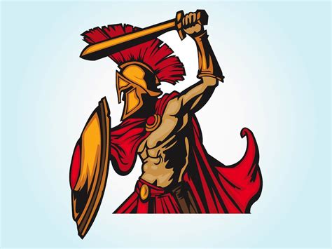 Spartan Warrior Vector Art And Graphics