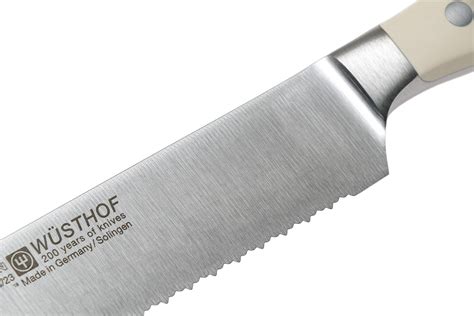 Wüsthof Classic Ikon White Double Serrated Bread Knife 23 Cm