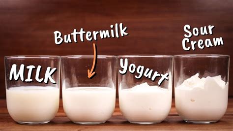 Milk Buttermilk Yogurt And Sour Cream Compared I Principles Of Baking