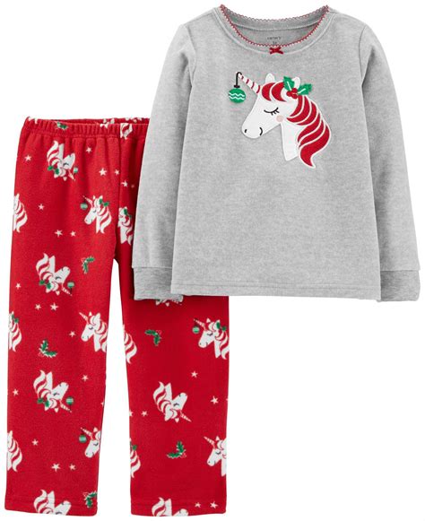 Carters Carters Toddler Girls 2 Pc Holiday Unicorn Pajama Set 2t