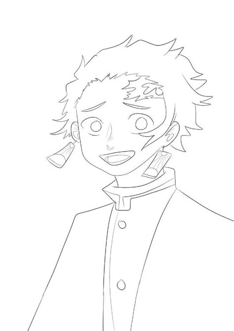 Adorável Chibi Tanjiro Para Colorir Imprimir E Desenhar Colorirme