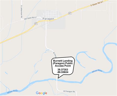 Map To Public Access Boat Launch Points On West Fork White River In