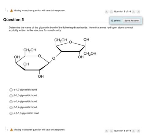 Solved Determine The Name Of The Glycosidic Bond Of The