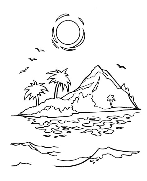 Desert Sunset Coloring Pages Coloring Pages