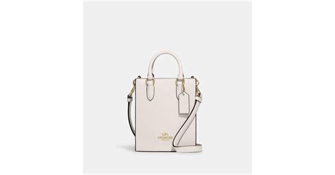 Coach Outlet North South Mini Tote In Metallic Lyst
