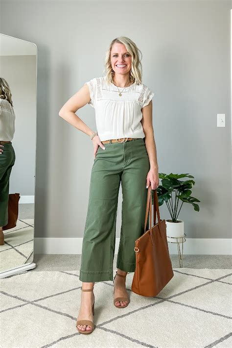 How To Wear Olive Green Pants From Work To Weekend Thrifty Wife
