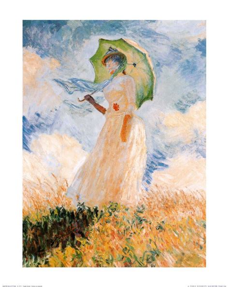 Woman With Umbrella Art Print By Claude Monet