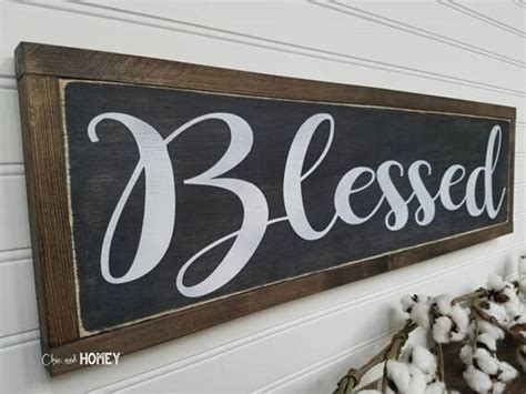 Blessed Sign Blessed Wood Sign Wood Signs Wooden Signs