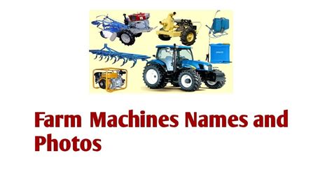 Farm Machines Names And Images Youtube