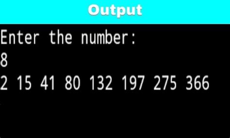 Codeforhunger Learn Coding Easily C Program To Print 2 15 41 80 132