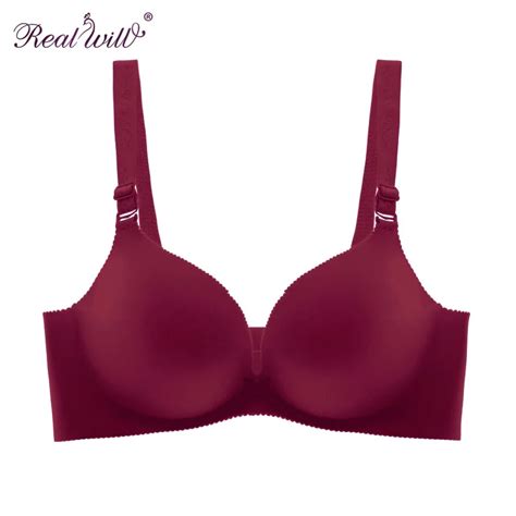 Realwill Push Up Wireless Bras For Women Seamless Intimate Abc 34 Cup Sexy Girls Small Bra In