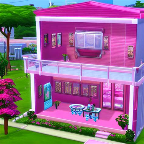 Krea The Barbie Dream House In The Sims 4 Exterior