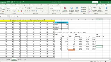 Frecuencia Relativa Y Relativa Acumulada En Excel Para Datos No
