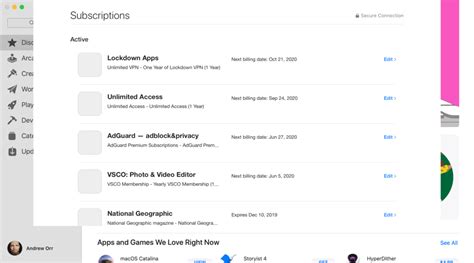 Our own idb app takes the subscription approach. macOS Catalina: How to Manage App Subscriptions on Mac ...