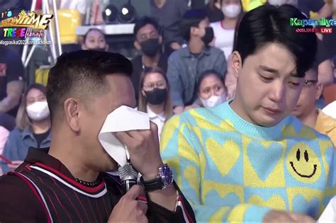 jhong ryan moved to tears by showtime surprise abs cbn news