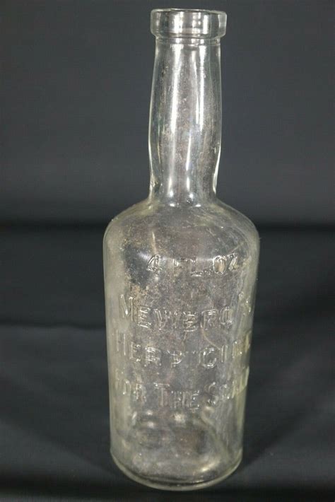 antique bottle newbro s herpicide for the scalp 6”clear uncolored embossed glass ebay