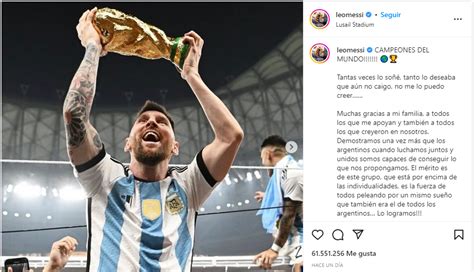 Lionel Messi Destronó Al Huevo Y Su Foto Con La Copa Del Mundo Es La