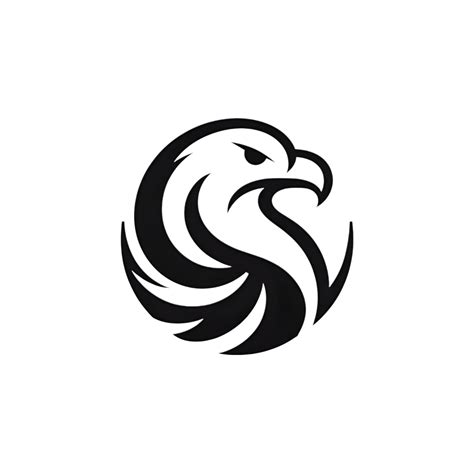 Simple Design Of Eagle Logo Design In Black Style On Transparant