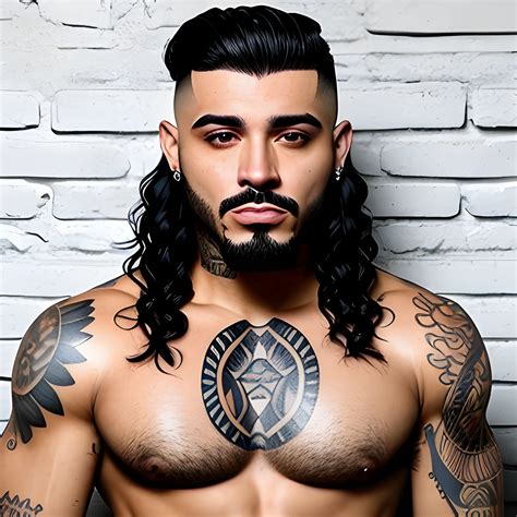 Latin Colombian Young Man Hair Face Tatto Trap Rap Serio Arthubai