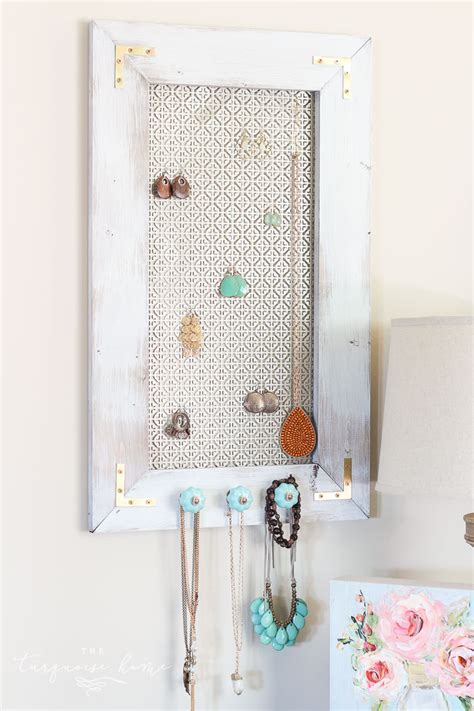 A Distressed Industrial Diy Jewelry Organizer The