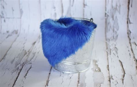 Cobalt Blue Mongolian Faux Fur Rug Nest Photography Photo Prop Etsy