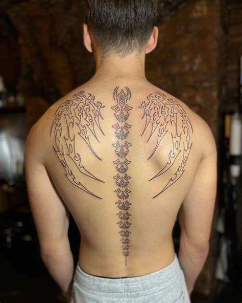 Aggregate 81 Mens Spine Tattoos Best In Coedo Com Vn