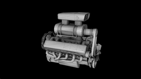 Turbo Engine Full Details 3d Model Turbo Model