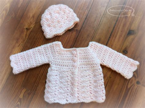Shells Baby Sweater Crochet Pattern Ambassador Crochet