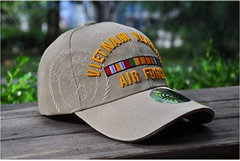 Air Force Vietnam Veteran Hat Embroidered Baseball Cap Duck Tongue Cap Sun Hat Khaki At Amazon