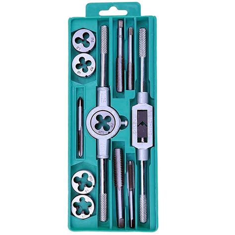 12pcsset Metric Tap And Dies Set Nc Screw Thread Plugs Taps Alloy