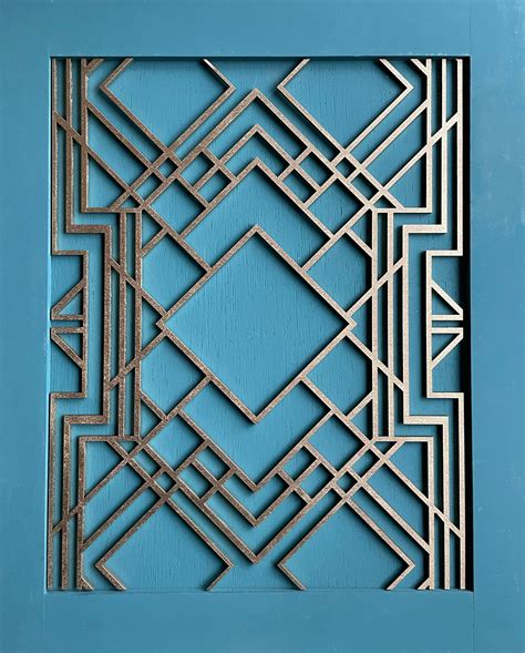 Deco Trellis Art Deco Panel Wooden Inlay Panel In Art Deco Design