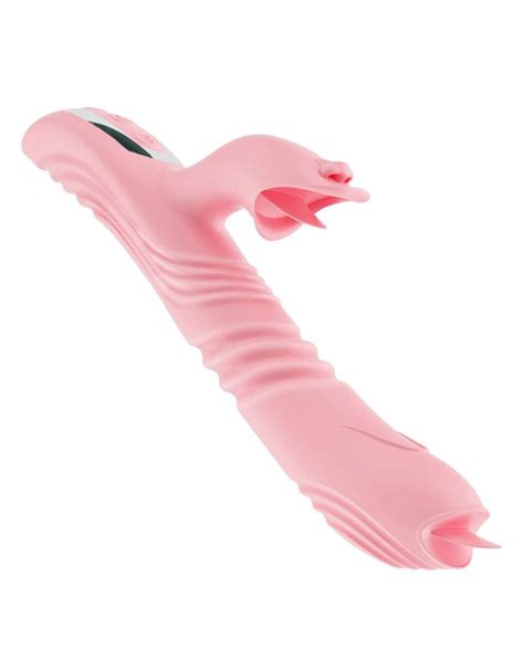 Realistic Adult Clitoral Sucking Licking Vibrator With A Tongue Pink