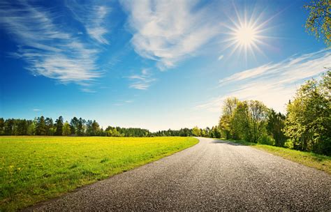 Road Panorama On Sunny Spring Day Stock Photo Download Image Now Istock