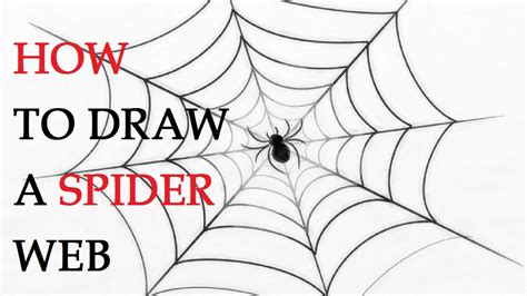 How To Draw A Spider Web Youtube