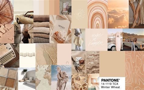 Beige Creamy Aesthetic Wall Collage Kit 90 Pieces Nude Vibe Etsy