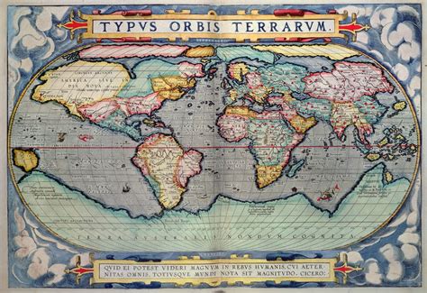 Mappa Del Mondo Da Theatrum Orbis Terrarum Anversa