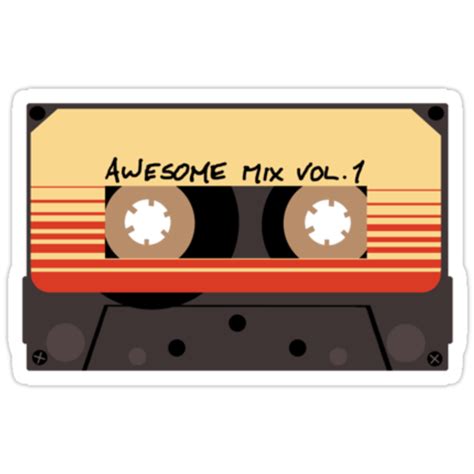 Awesome Mix Vol 1 Stickers By Echomusic Redbubble