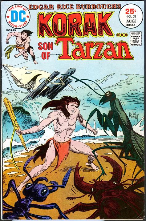 comic korak son of tarzan 58 f 1975 tarzan comics dc comics artwork