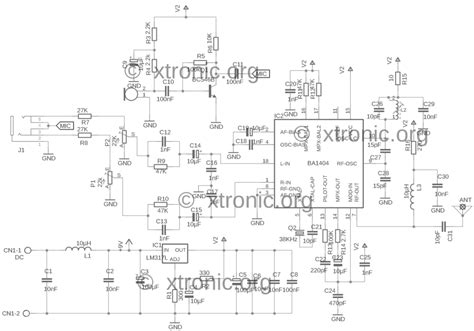 Ba1404 Stereo Fm Transmitter Circuit Diagram Xtronic