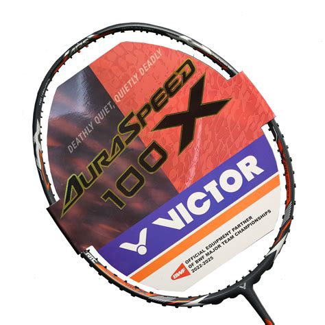 Victor Auraspeed 100x H Badminton Racket Black Unstrung